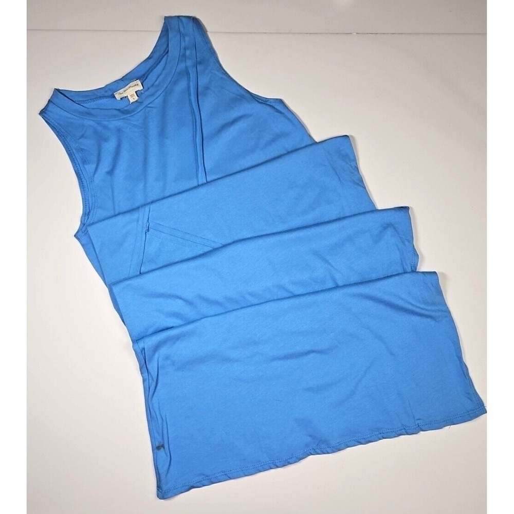See You Monday Juniors Blue Sleeveless Maxi Tank Sheath Dress Size Large NWT